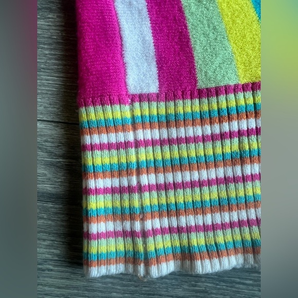 Sweet by Miss Me Y2K Surplice Faux Wrap Multicolor Striped Sweater Top. Size M - Picture 5 of 9